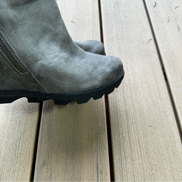 Sorel Joan of Arctic II Zip Wedge Booties Gray Leather Upper Size 10 Women’s - Picture 2 of 12